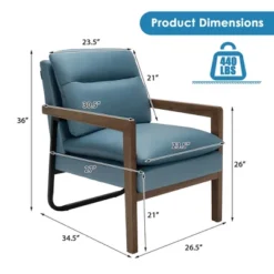 Costway Modern Accent Armchair Lounge Chair W/ Rubber Wood Legs & Steel Bracket 15 Costway Modern Accent Armchair Lounge Chair W/ Rubber Wood Legs & Steel Bracket -Baxton Studio Store GUEST 8319da0e 14dd 4ae1 88f2 6cbd4250d38e