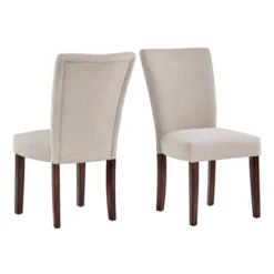 Set Of 2 Quinby Upholstered Parson Dining Chairs - Inspire Q -Baxton Studio Store GUEST 83a15a07 7634 4dae bf44 3192dda872de