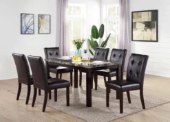 Simple Relax Set Of 2 Leroux Upholstered Dining Chairs With Button Tufted In Dark Brown 7 Simple Relax Set Of 2 Leroux Upholstered Dining Chairs With Button Tufted In Dark Brown -Baxton Studio Store GUEST 84f630be a1ed 48a2 89de 03d3af00847c