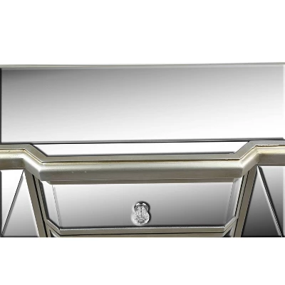 Glam Mirrored Rectangular Storage Cabinet Silver - Olivia & May 7 Glam Mirrored Rectangular Storage Cabinet Silver - Olivia & May - Image 5