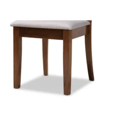 Set Of 2 Minette Fabric Upholstered Wood Dining Chairs Gray/Walnut - Baxton Studio -Baxton Studio Store GUEST 857cf65f be3e 484d 8bc7 affdde6d959c