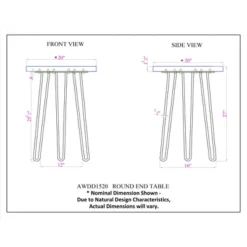 Alaterre Furniture Hairpin Live Edge Round End Table Metal And Wood Natural Brown 10 Alaterre Furniture Hairpin Live Edge Round End Table Metal And Wood Natural Brown -Baxton Studio Store GUEST 85b0b43f b9da 4fde ba36 22a852777a6c