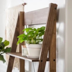 68.25" Boho 4 Tier Solid Wood Ladder Bookshelf Plant Stand - Saracina Home 19 68.25" Boho 4 Tier Solid Wood Ladder Bookshelf Plant Stand - Saracina Home -Baxton Studio Store GUEST 8600b9d3 a5f7 4298 936c 6218adac7344