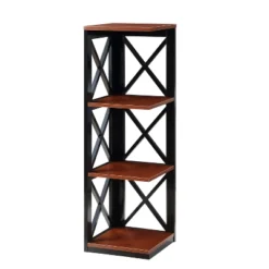 38.5" Oxford 3 Tier Corner Bookcase - Breighton Home -Baxton Studio Store GUEST 8b261890 47a1 44c1 afb1 5d6253f4f45e