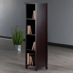 55.98" 5 Tier Milan Storage Shelf Or Bookshelf Tall Walnut - Winsome 15 55.98" 5 Tier Milan Storage Shelf Or Bookshelf Tall Walnut - Winsome -Baxton Studio Store GUEST 8c097146 e9ab 4ede bbd1 d69430772c0b