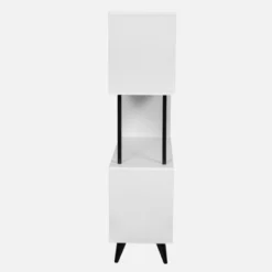 46.5" 4 Tier S Shaped Bookcase White/Black - Danya B. -Baxton Studio Store GUEST 8c1c7d5c bd45 4d60 914c 0608ee33b490