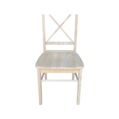 Set Of 2 X Back Chairs With Solid Wood Seat Unfinished - International Concepts -Baxton Studio Store GUEST 8caa6ece 2a97 4340 b191 eb4212031de4