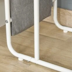 HOMCOM End Table, C-Shaped Side Table With Storage Bag For Living Room, Bedroom, White, Gray, Oak -Baxton Studio Store GUEST 8e2b7975 ebd2 4534 b7f8 da03e1a9f033