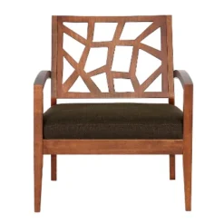 Jennifer Modern Lounge Chair Dark Brown - Baxton Studio