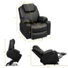 Costway Electric Recliner Chair Massage Sofa Leather W/ USB Charge Port BrownBlack -Baxton Studio Store GUEST 8eb3485c da51 42be 8a91 28c711d42932