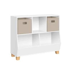 35" Kids' Catch-All Multi-Cubby Toy Organizer With 2 Bins - RiverRidge Home 12 35" Kids' Catch-All Multi-Cubby Toy Organizer With 2 Bins - RiverRidge Home -Baxton Studio Store GUEST 90643eda 494e 49c1 ba35 8fdee0db08a9