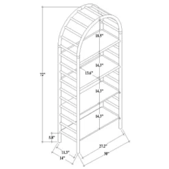 72" Holladay Curved Wooden Bookcase - Threshold™ Designed With Studio McGee -Baxton Studio Store GUEST 907a020b f8bd 48ff ad78 2332a2c16f0a