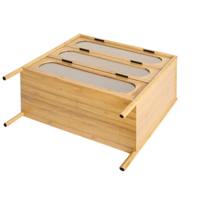 Aash 3-drawer Environmentally Friendly Bamboo Ccent Cabinet With Storage, Pale Yellow Finish- The Pop Maison 7 Aash 3-drawer Environmentally Friendly Bamboo Ccent Cabinet With Storage, Pale Yellow Finish- The Pop Maison - Image 5