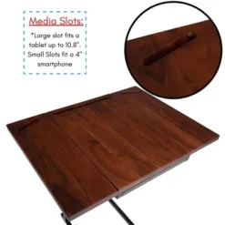 BIRDROCK HOME Acacia Wood Expandable C Shaped Side Table With Magazine Rack, Phone & Tablet Stand -Baxton Studio Store GUEST 91edbcb4 d9d7 41e3 8470 c7bfc22c781b