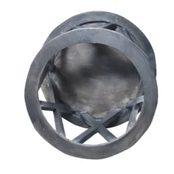 22" Farmhouse Style Round Wooden End Table With Airy Design Base Gray - The Urban Port -Baxton Studio Store GUEST 926a78d4 a5ab 4371 bea7 0444172f1993