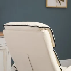 HOMCOM Recliner Chair With Ottoman, PU Leather Swivel High Back Armchair W/ Footrest Stool, 135° Adjustable Backrest And Thick Foam Padding For Home Office Or Living Room -Baxton Studio Store GUEST 93d308ab fd0d 40a4 abc2 beff93f45869