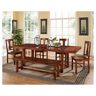 Set Of 2 Traditional Distressed Wood Dining Chairs Dark Oak - Saracina Home 5 Set Of 2 Traditional Distressed Wood Dining Chairs Dark Oak - Saracina Home - Image 3