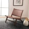 Luna Leather Woven Accent Chair - Safavieh -Baxton Studio Store GUEST 947cdf55 14cf 44c4 bf64 b448132f2deb