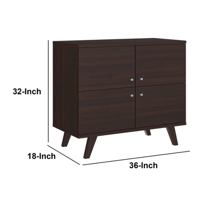 35" Handcrafted Wood Storage Cabinet Console Brown - The Urban Port 7 35" Handcrafted Wood Storage Cabinet Console Brown - The Urban Port - Image 5
