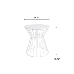 Bent Metal Side Table White - Adore Decor 13 Bent Metal Side Table White - Adore Decor -Baxton Studio Store GUEST 95b658c2 822c 423e 83eb b806ba3f95db
