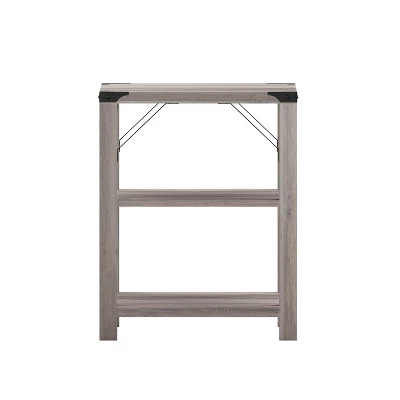 Merrick Lane Modern Farmhouse Engineered Wood End Table With Two Tiered Shelving And Powder Coated Steel Accents 12 Merrick Lane Modern Farmhouse Engineered Wood End Table With Two Tiered Shelving And Powder Coated Steel Accents - Image 10