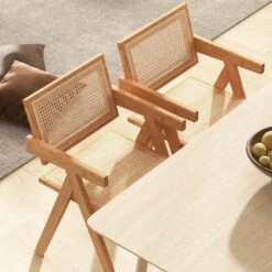 Costway Set Of 2 Rattan Accent Chairs Mid Century Dining Armchair Bamboo Frame Kitchen 16 Costway Set Of 2 Rattan Accent Chairs Mid Century Dining Armchair Bamboo Frame Kitchen -Baxton Studio Store GUEST 97e894de 27c2 488a 8715 dfce87c80539