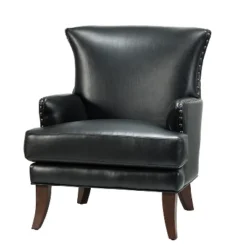 Jorge Vegan Leather Armchair With Nailhead Trim | Karat Home 29 Jorge Vegan Leather Armchair With Nailhead Trim | Karat Home -Baxton Studio Store GUEST 999ffbea 5cdb 4f9a 9158 973f2ecc7a67