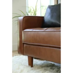 Hobbes Mid-Century Leather Armchair - Abbyson Living -Baxton Studio Store GUEST 99de9ab9 5b1a 441b a004 86eb70bf1793