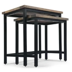 2pc Rhonda Solid Mango Wood Nesting Side Table - Wyndenhall -Baxton Studio Store GUEST 9ae48376 06a9 4de8 a098 84d24ccc9515