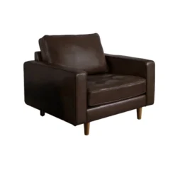 Hobbes Mid-Century Leather Armchair - Abbyson Living -Baxton Studio Store GUEST 9b6b227b bd81 4bde 8490 ff0907512aad