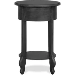 James Round Side Table Dark Gray - Finch 13 James Round Side Table Dark Gray - Finch -Baxton Studio Store GUEST 9b968ce5 e4dd 4b7a a751 e974be4638be