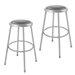 2pk Heavy Duty Vinyl Padded Steel Barstool Gray - Hampden Furnishings -Baxton Studio Store GUEST 9d8c8d62 b3aa 456a 8545 3db5cbd06100