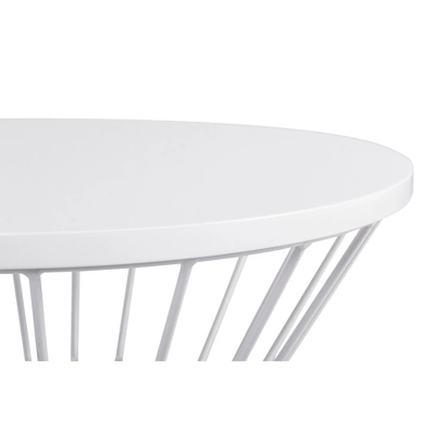 Bent Metal Side Table White - Adore Decor 4 Bent Metal Side Table White - Adore Decor - Image 2