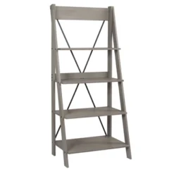 68.25" Boho 4 Tier Solid Wood Ladder Bookshelf Plant Stand - Saracina Home 27 68.25" Boho 4 Tier Solid Wood Ladder Bookshelf Plant Stand - Saracina Home -Baxton Studio Store GUEST 9e1ac1c6 97f2 43e5 b491 c02e06933d72