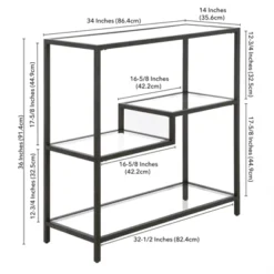 36" Tall Black Bronze Bookcase - Henn&Hart 14 36" Tall Black Bronze Bookcase - Henn&Hart -Baxton Studio Store GUEST 9ed80a3b ded1 45f0 9fdd 6f59d2e3b84c