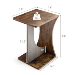 Costway Side Table 2 Tier Sofa Couch Table Compact C-shape End Table Snack Coffee Table -Baxton Studio Store GUEST 9fc18d2a 05d0 4765 a7d6 f02ac6b9ce5f