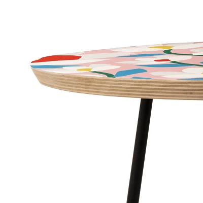 Maritza Lisa White Springs Florals Side Table - Deny Designs 4 Maritza Lisa White Springs Florals Side Table - Deny Designs - Image 2