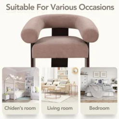 Cheryl Set Of 2 Teddy Velvet 23.2" Wider Seat And Backrest Upholstered With Rubberwood Legs Curved Wishbone Frame Accent Chair-Maison Boucle -Baxton Studio Store GUEST a1004de7 0a18 43ff 8b22 9c27ce88fcfb