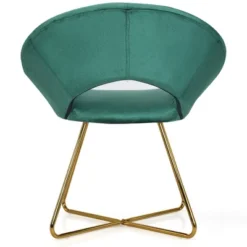 Costway Modern Velvet Accent Chair Upholstered Vanity Chair W/Golden Metal Leg PinkDark GreenGrey -Baxton Studio Store GUEST a1518123 72d7 49d5 ac1e 332330321169