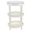 Metal And Wood 3 Tier Round Accent Table White - Olivia & May -Baxton Studio Store GUEST a263d8d1 9731 4d2e 88b1 2caa523579ff