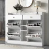 Modern Multifunctional Shoe Cabinet With 4 Turnover Drawers - ModernLuxe -Baxton Studio Store GUEST a2a6db14 fad6 4ace 952b 090b2dfaf569
