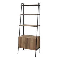 72" Open Shelf And Closed Storage Cabinet Ladder Bookcase - Saracina Home -Baxton Studio Store GUEST a549211b d335 42ba adc5 7d826ec271f5