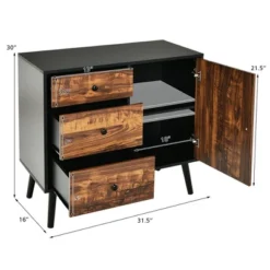 Costway Storage Cabinet W/Drawer & Side Cabinet 31.5'' Sideboard Dresser Cupboard -Baxton Studio Store GUEST a5d3b84b 33f3 4dc2 8a7d 6d1c6aab6e18