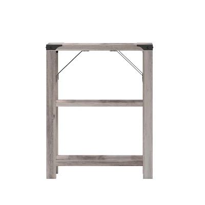 Merrick Lane Modern Farmhouse Engineered Wood End Table With Two Tiered Shelving And Powder Coated Steel Accents 11 Merrick Lane Modern Farmhouse Engineered Wood End Table With Two Tiered Shelving And Powder Coated Steel Accents - Image 9