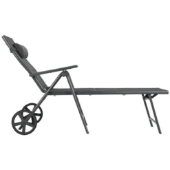 Costway 2PCS Patio Reclining Chaise Lounge Padded Chair Aluminum Adjust Pillow -Baxton Studio Store GUEST a6acd6e1 6058 40eb 949b 9946129ff140