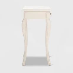 Collins Side Table With Drawer Cream - Finch -Baxton Studio Store GUEST a7cc3c6e 5688 4f20 a92a 71cda0de6d0d