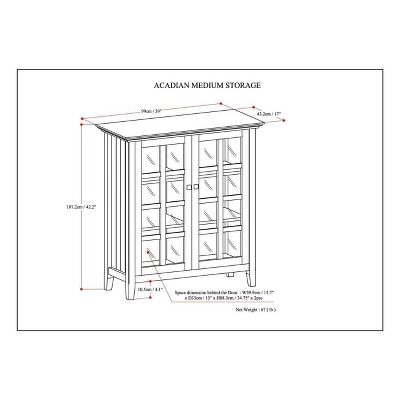 Normandy Solid Wood Medium Storage Cabinet - Wyndenhall 10 Normandy Solid Wood Medium Storage Cabinet - Wyndenhall - Image 8