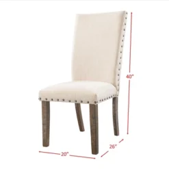 Dex Upholster Side Chair Set Cream/Smokey Walnut Brown - Picket House Furnishings 13 Dex Upholster Side Chair Set Cream/Smokey Walnut Brown - Picket House Furnishings -Baxton Studio Store GUEST a8cdd660 1ebe 4bc4 b75b fbd7a890b9a8