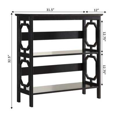 32.5" Omega 3 Tier Bookcase - Breighton Home 5 32.5" Omega 3 Tier Bookcase - Breighton Home - Image 3