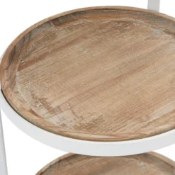 Farmhouse 3 Tiered Metal Accent Table White - Olivia & May -Baxton Studio Store GUEST a9c5e596 83bb 4619 a2bd 7167a6fbc8f0